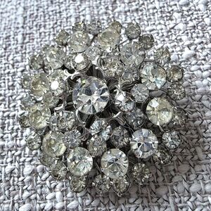 Vintage Rhinestone Starburst Brooch.  Rare Find